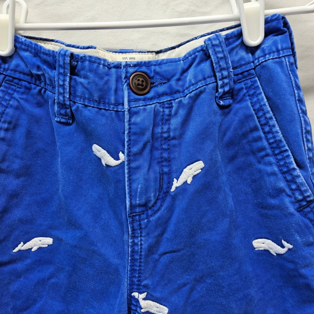 Abercrombie Kids Childrens Place Shorts Boys Size 8 Blue Whale Chino 2 Pack - Picture 2 of 8